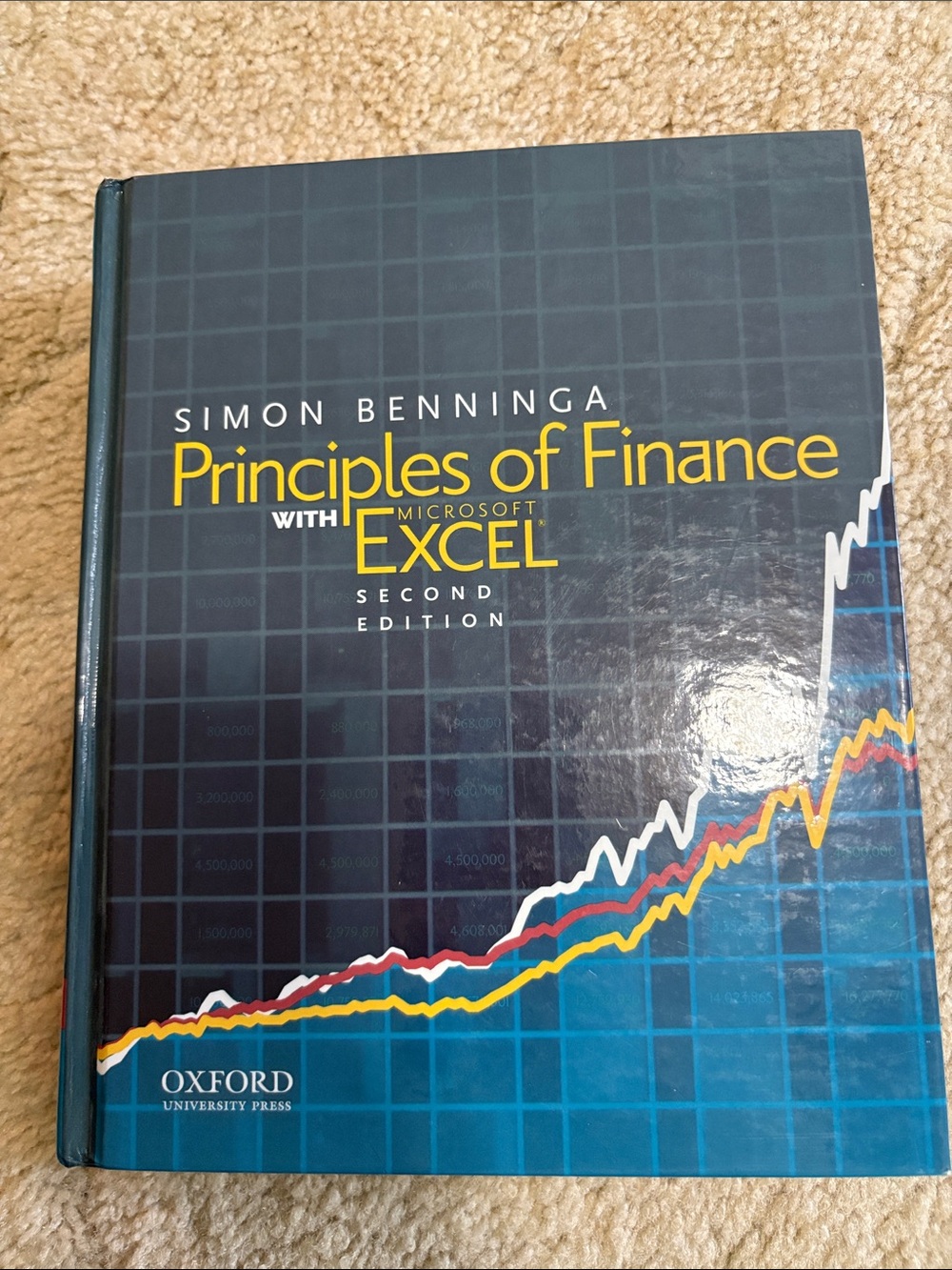 Oxford Principles of Finance with Excel — Dark Blue Cover with Yellow Title